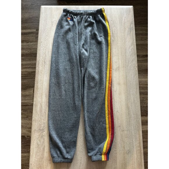 Aviator Nation 5 STRIPE SWEATPANTS - HEATHER GREY Size XS - Picture 3 of 12